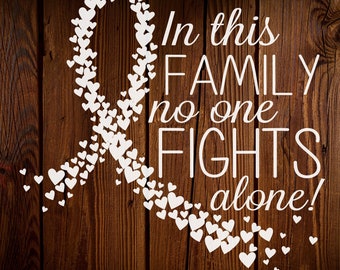 En esta familia nadie lucha solo cinta de corazón svg png