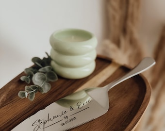 gravierter Tortenheber/ Kuchenschaufel | individuelle und personalisierbar | Hochzeit | Jahrestag