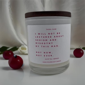 JULIA GILLARD SPEECH. Luxury glass jar candle made from 100% soy wax. White Tea + Berries scent. Extra large: 50 hours burn time.