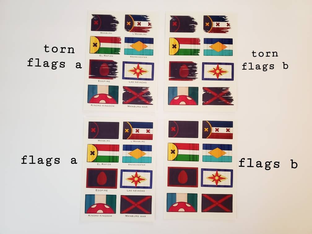 DSMP Flag Print L'manburg Manburg El Rapids Snowchester Etsy Australia