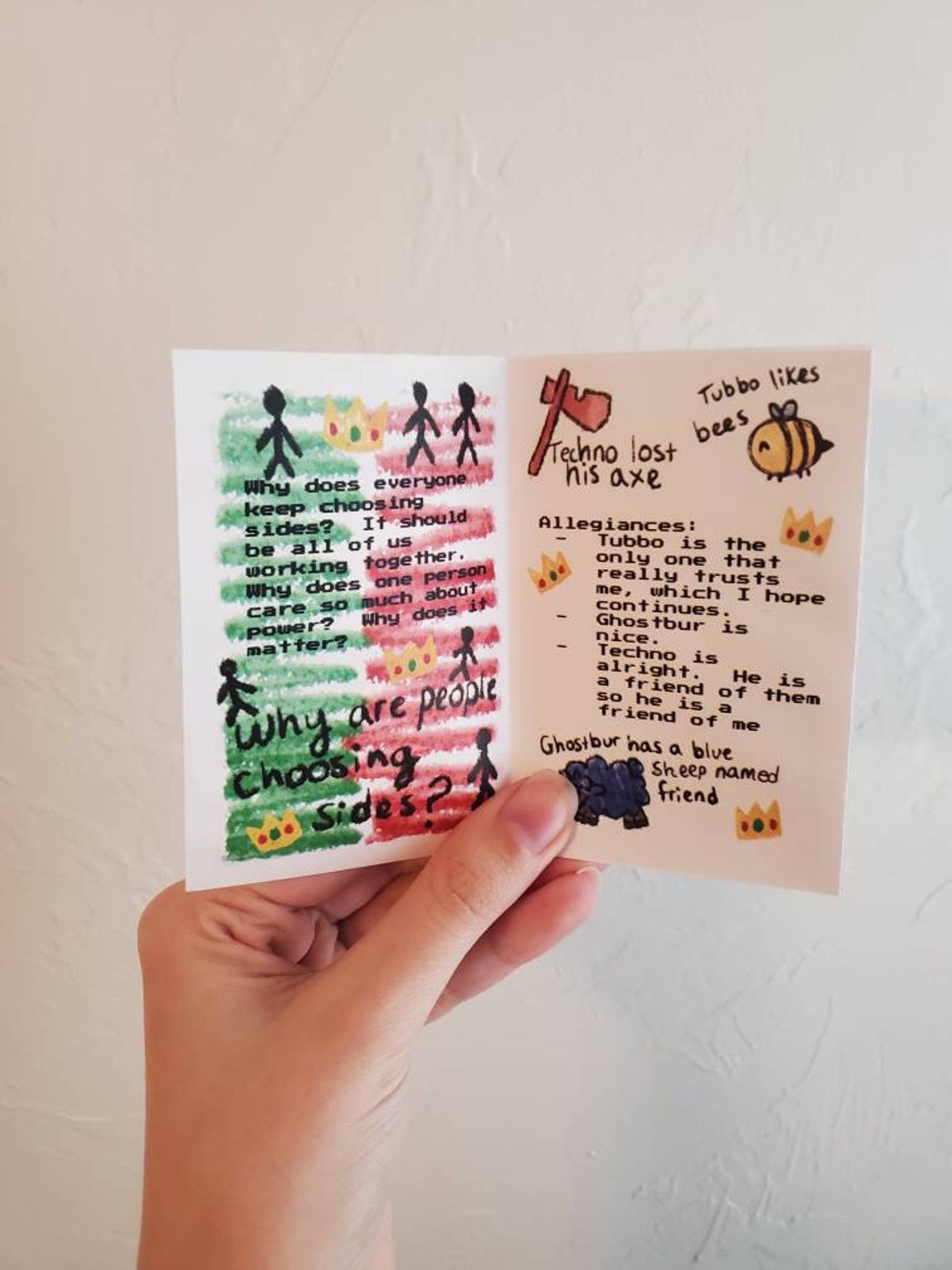 DSMP Ranboo's Memory Book Zine Ranboo Micheal Tubbo Etsy