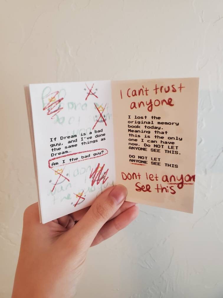 DSMP Ranboo's Memory Book Zine Ranboo Micheal Tubbo Etsy