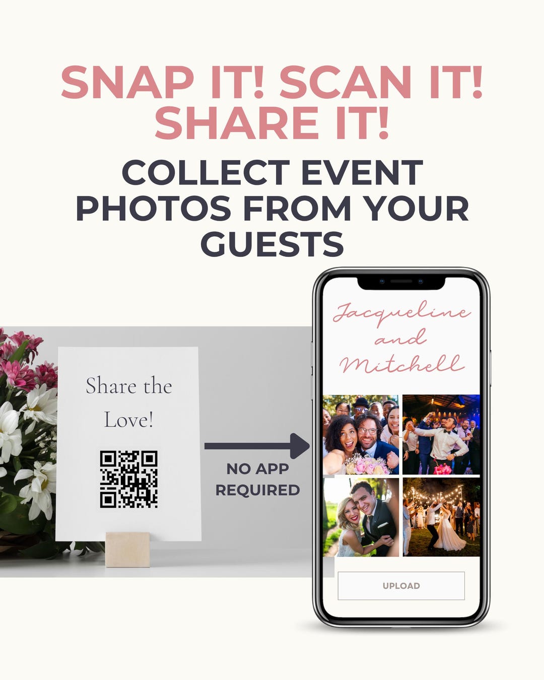 Wedding QR Code Photo & Video Album | Guest Photo Sharing | Digital ...