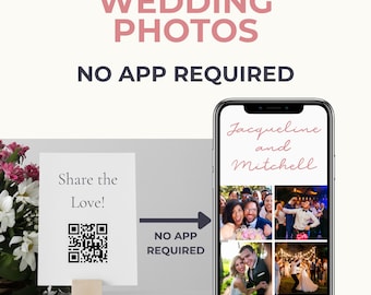 Wedding Guest Photo Upload QR Code | Instant Sharing Gallery (Digital Download)