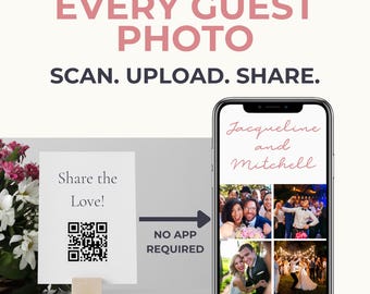 Collect Wedding Guest Photos Instantly | QR Code Photo Album | Guestbook Alternative | Guests Upload Photos | Digital Gallery | No App
