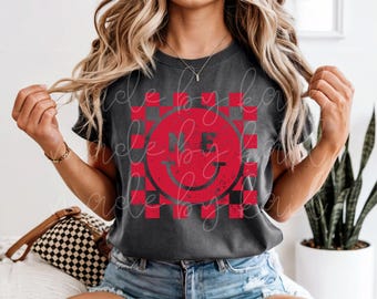 Checkered Nebraska Tee, Comfort Colors