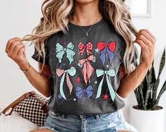 Patriotic Bows Tee, Comfort Colors
