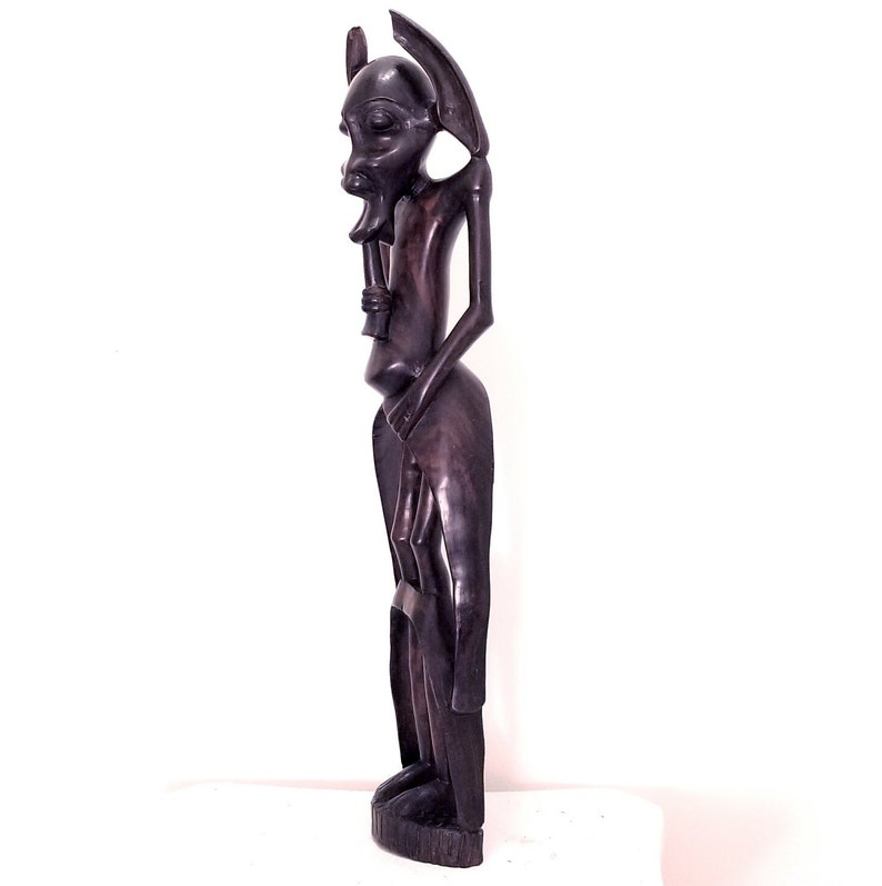 African Wood Sculpture Bamileke Tribe Statue Central African Etsy