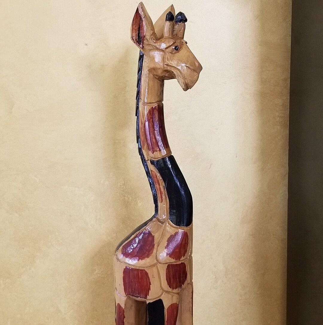 43 Tall Wooden Giraffe Statue for Floor Display Large - Etsy