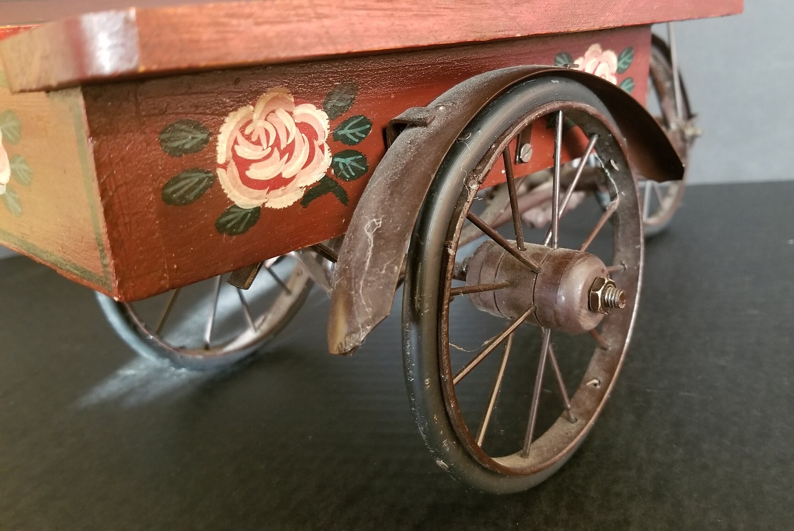 Vintage Tricycle Cart With Rolling Wheels Etsy