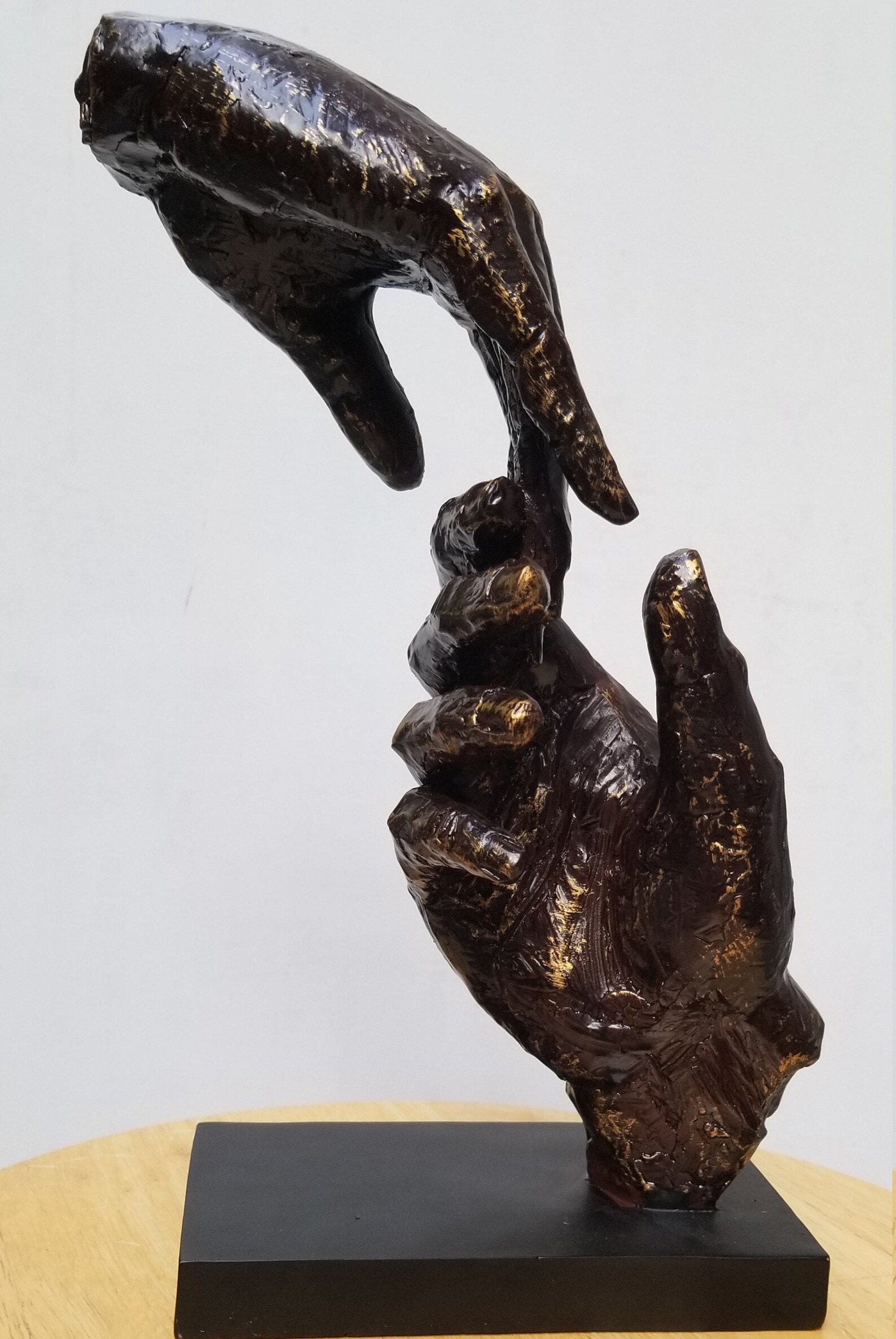 Hand Sculpture Bronze Finished Helping Hand Decorative Etsy