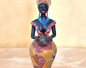 Brazilian Clay Figurine: Handcrafted South American Cultural Art