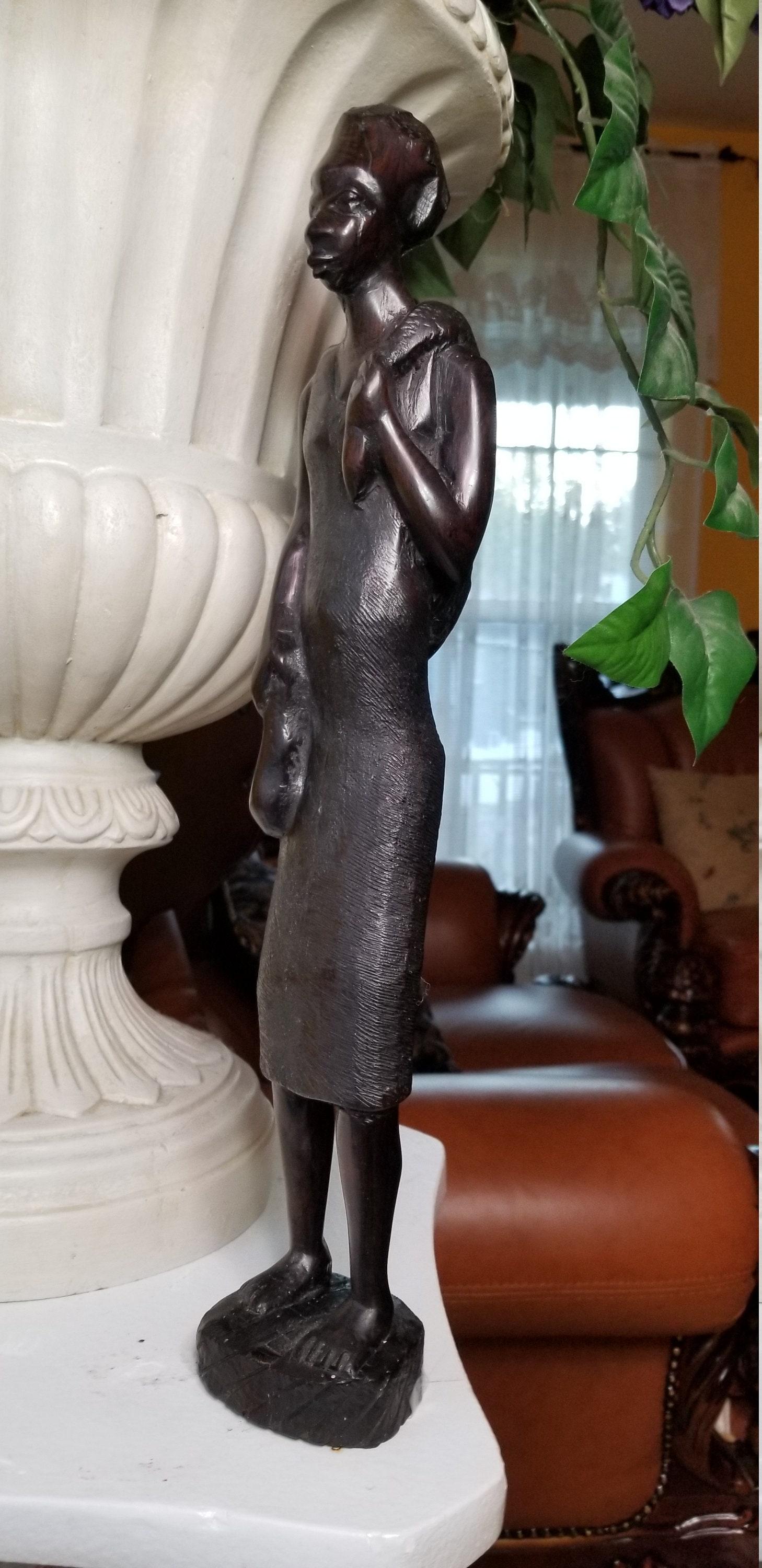 Tall African Statue Masai Statue Woman Carrying a Baby in a Etsy