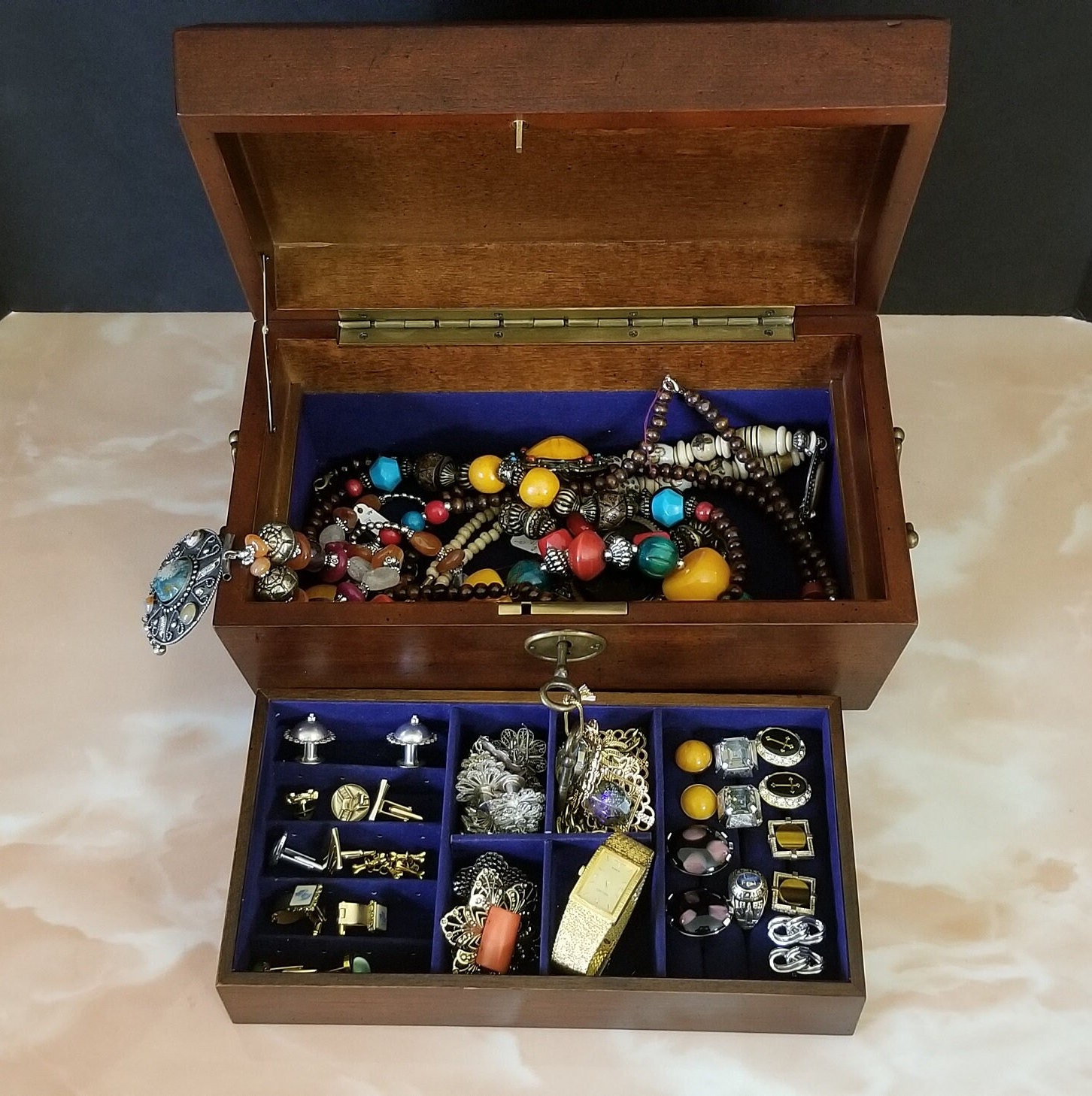 Vintage Bombay Company Jewelry Box With Lock and 2 Keys Etsy