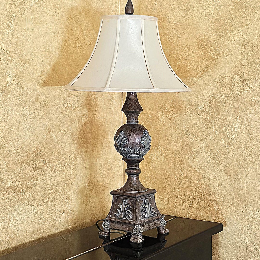 Vintage Ornate Resin Table Lamp – Hollywood Regency Style - Etsy
