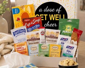 Get Well Soon Gift Box - Feel Better Care Package, Surgery Recovery Gift, Thinking of You Gift, Cold and Flu Care Package