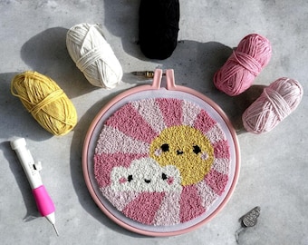 Kit de punzón de sol y nubes: decoración de pared DIY para principiantes