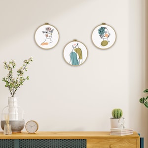 Single Line Frau Wandkunst | 3er Set One Line Zeichnung | Minimalist Blumen Wandbehang | Abstrakte Weibliche Figur Print | Feminines Poster