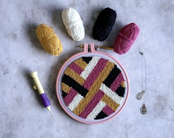 Kit de aguja perforadora abstracta: decoración del hogar DIY, todos los materiales incluidos