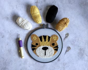 Kit de agujas Tiger Punch / Arte de pared para principiantes (hazlo tú mismo)