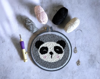 Kit de inicio para manualidades con aguja perforadora de panda: decoración de habitación infantil DIY
