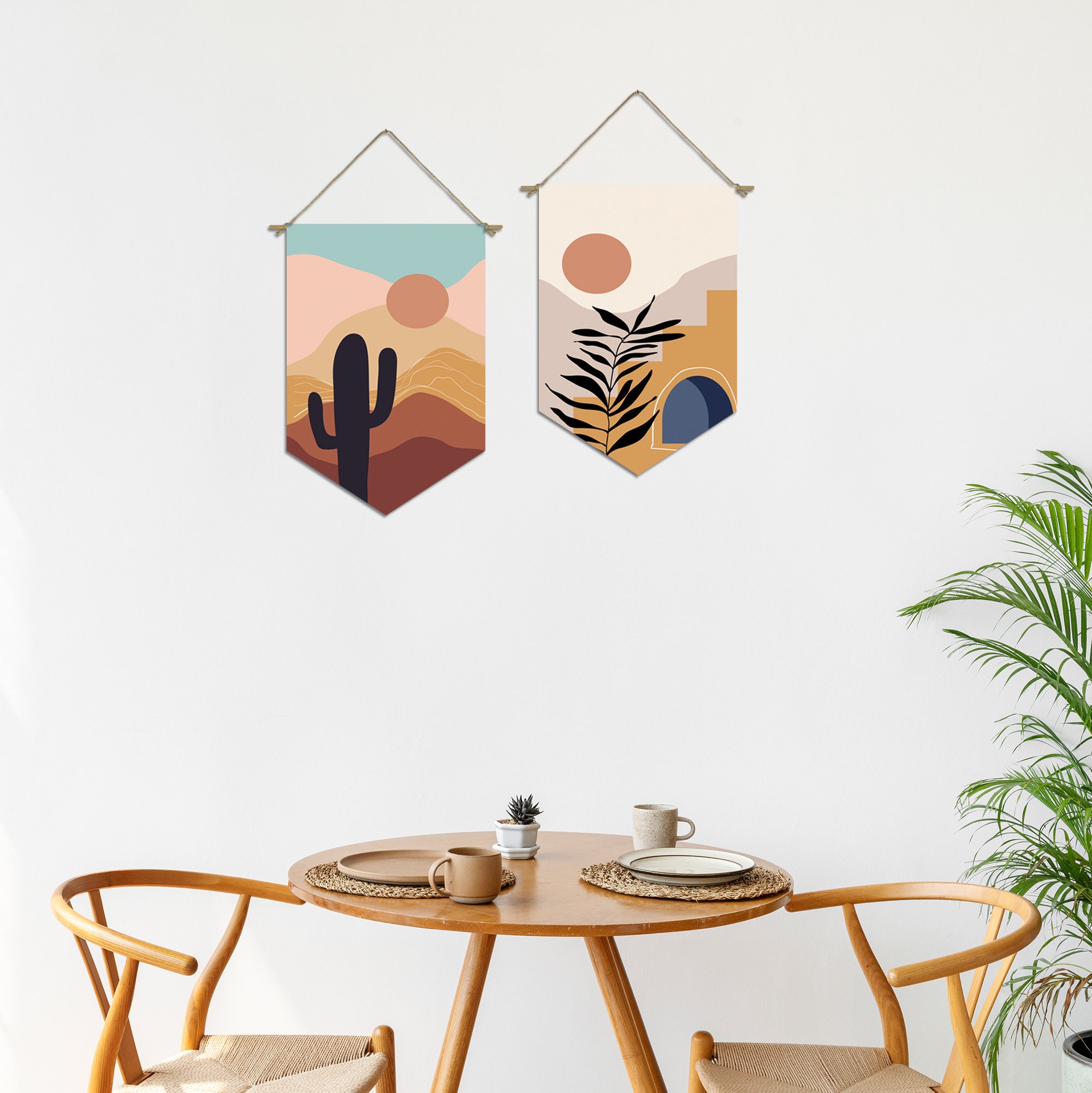 Rising Sun Earthworks Banner Set Boho Sunset Tapestry Etsy