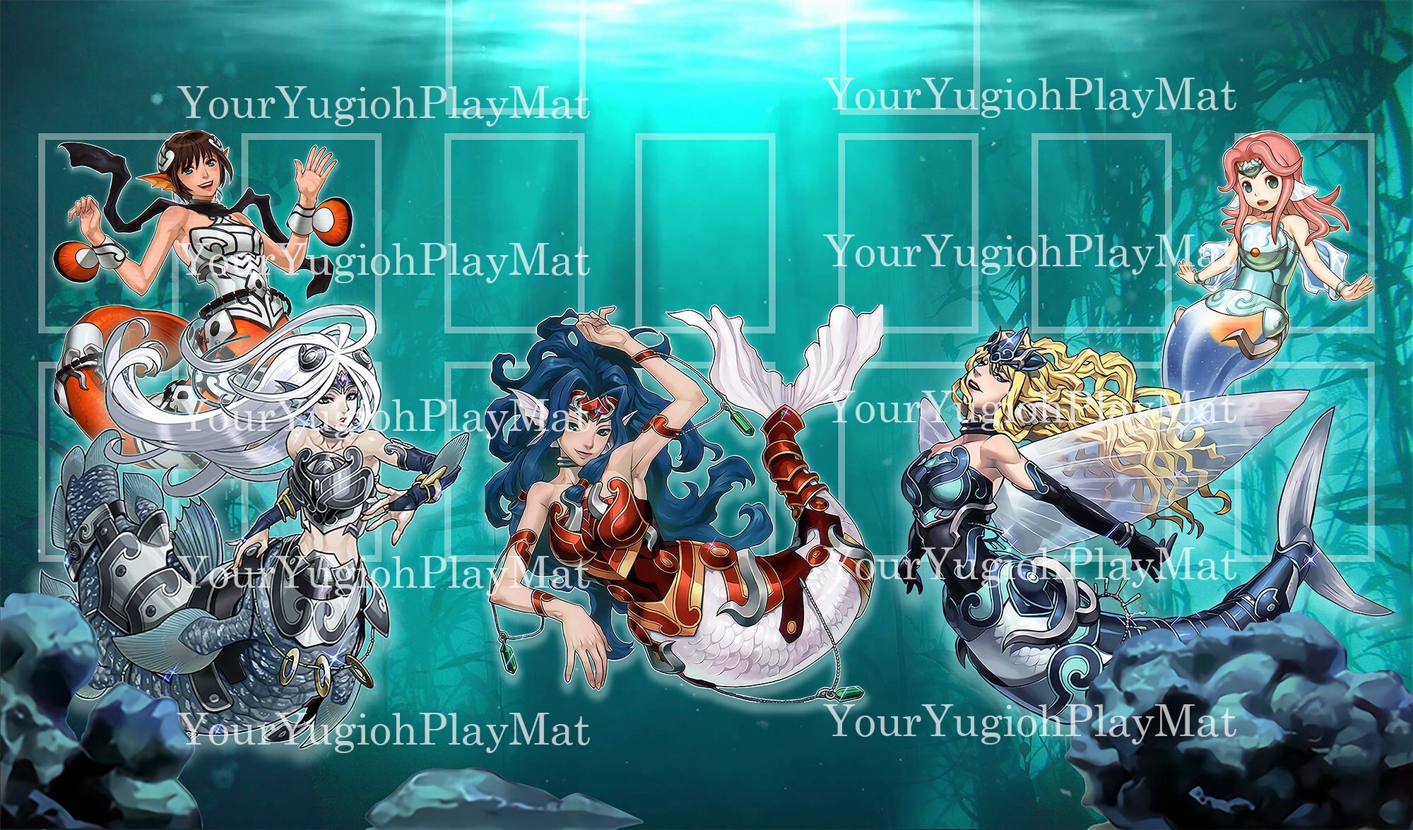 Mermail Yugioh Playmat Design Etsy