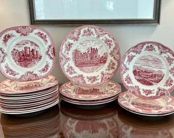 Old Britain Castles Pink by Johnson Brothers: Vintage Plates