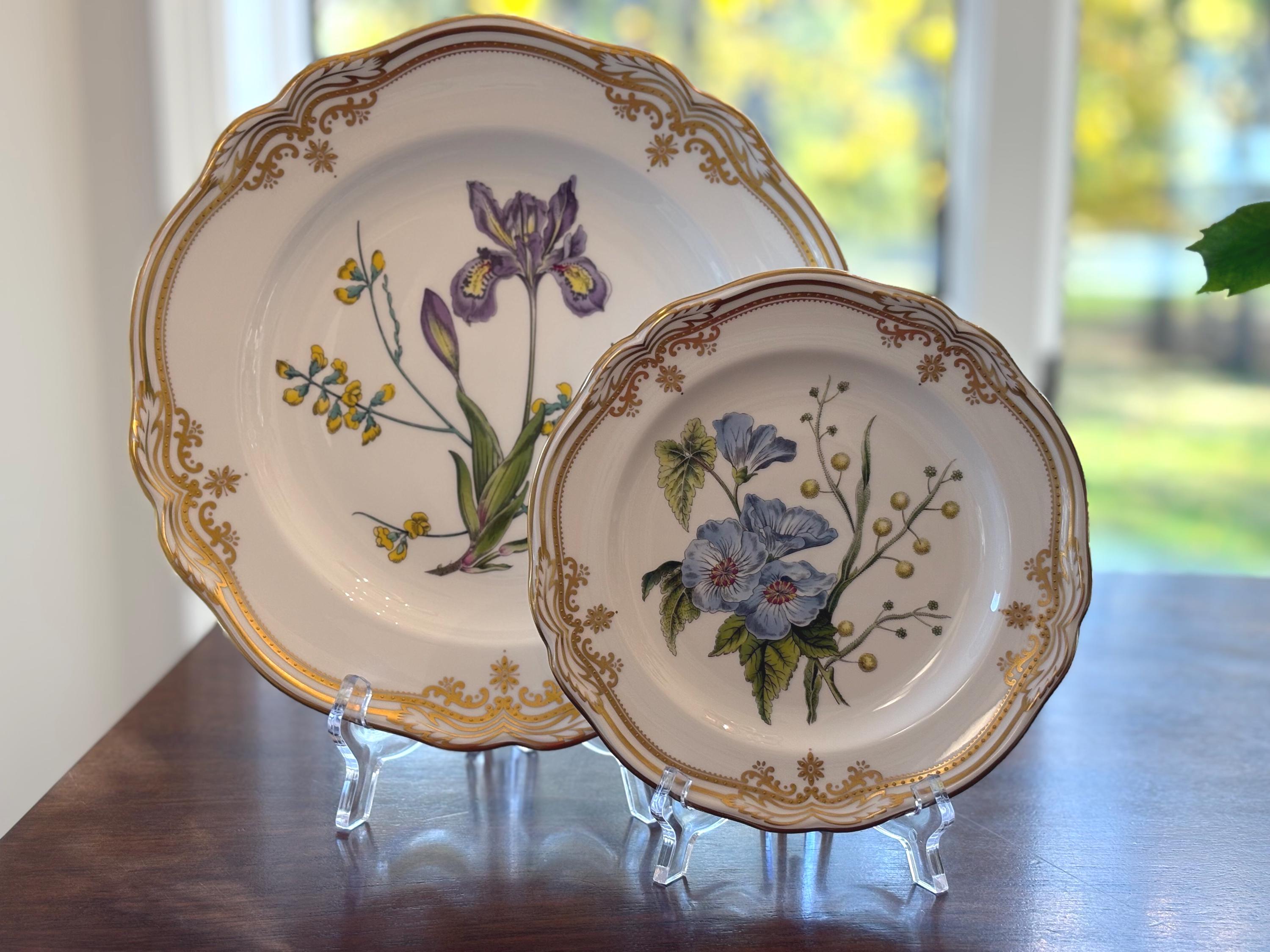 Stafford Flowers by Spode: Vintage English Bone China Plates