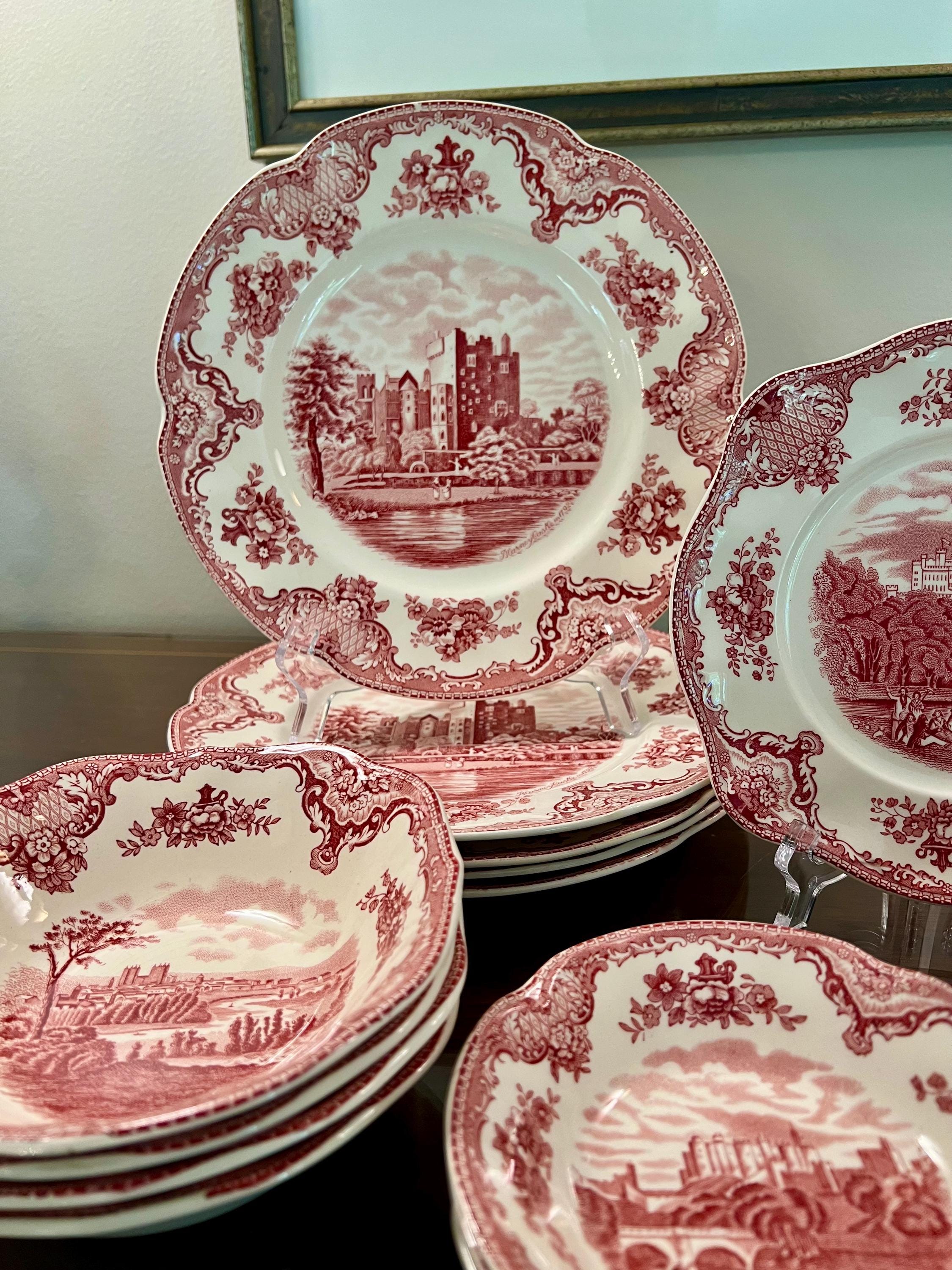 Old Britain Castles Pink China: Johnson Brothers Vintage Plate - Etsy