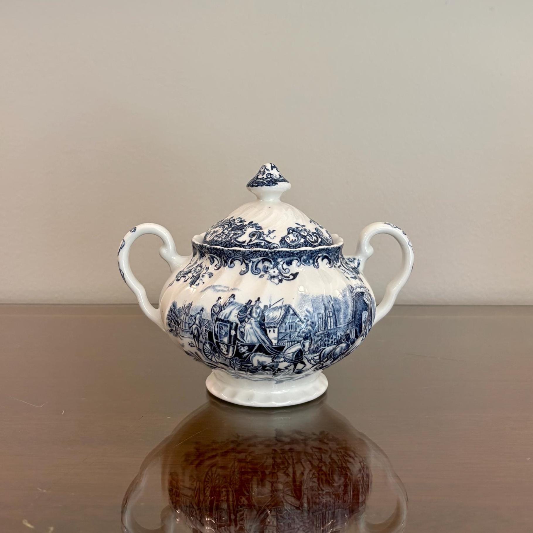 Coaching Scenes Blue by Johnson Brothers: Vintage Platters, Bowls