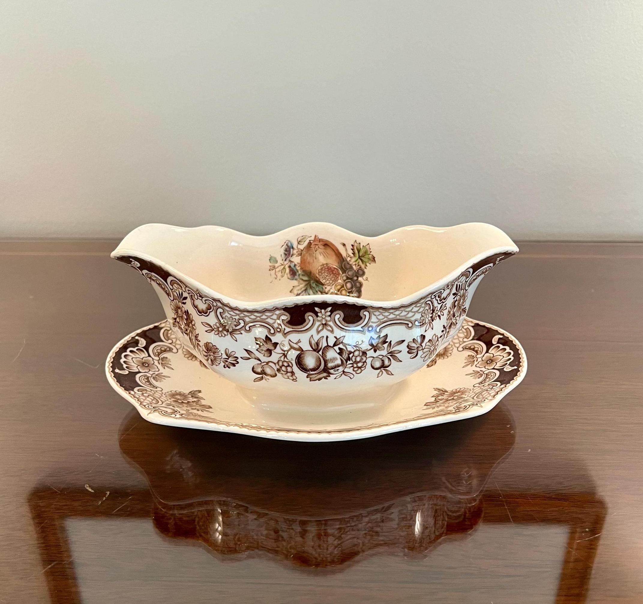 Johnson Brothers Harvest Windsor Fruit: Vintage Plates, Teacup and