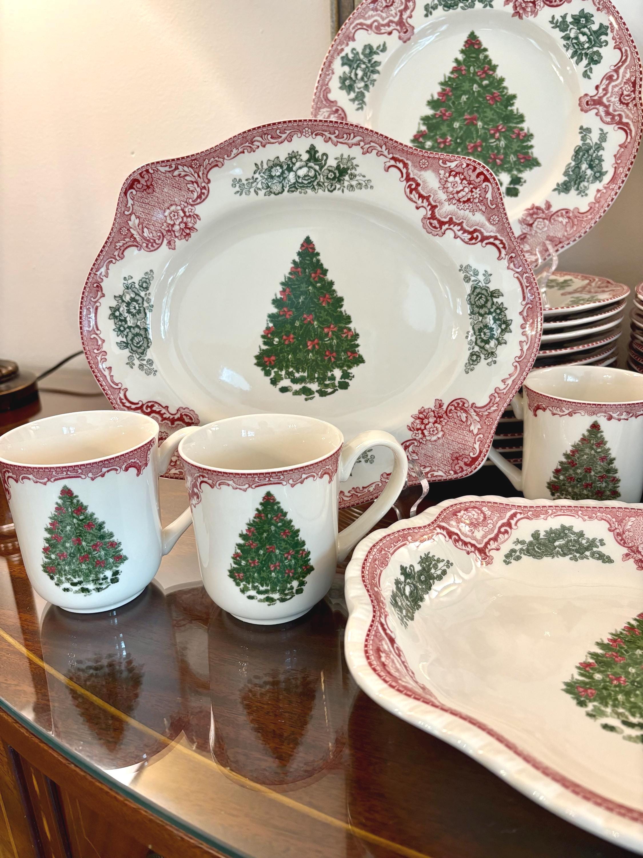 Old Britain Castles Pink Christmas by Johnson Brothers: Vintage