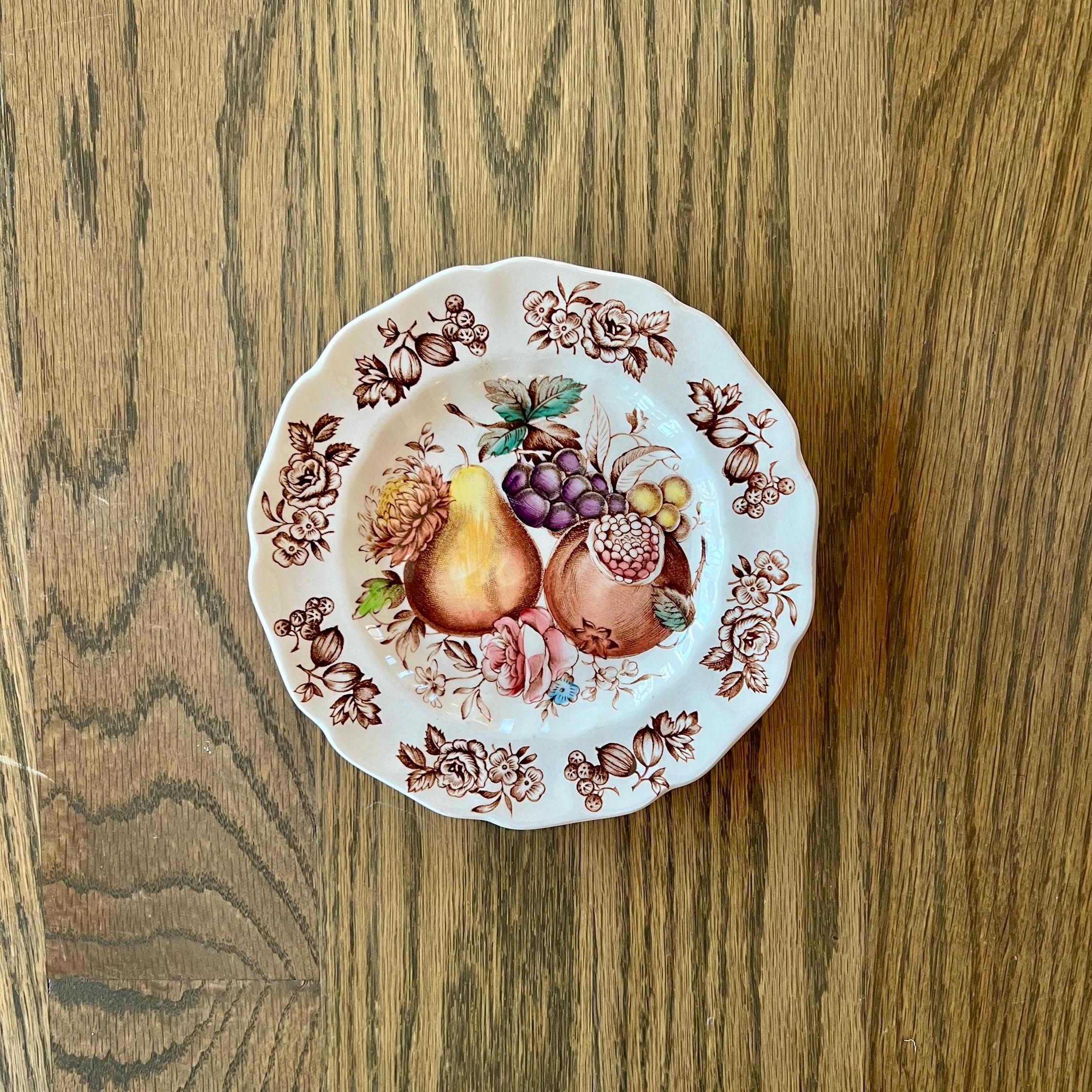 Johnson Brothers Harvest Windsor Fruit: Vintage Plates, Teacup and