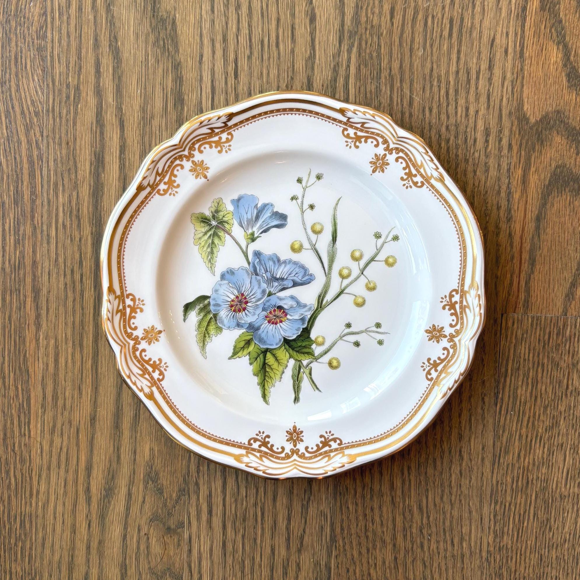 Stafford Flowers by Spode: Vintage English Bone China Plates