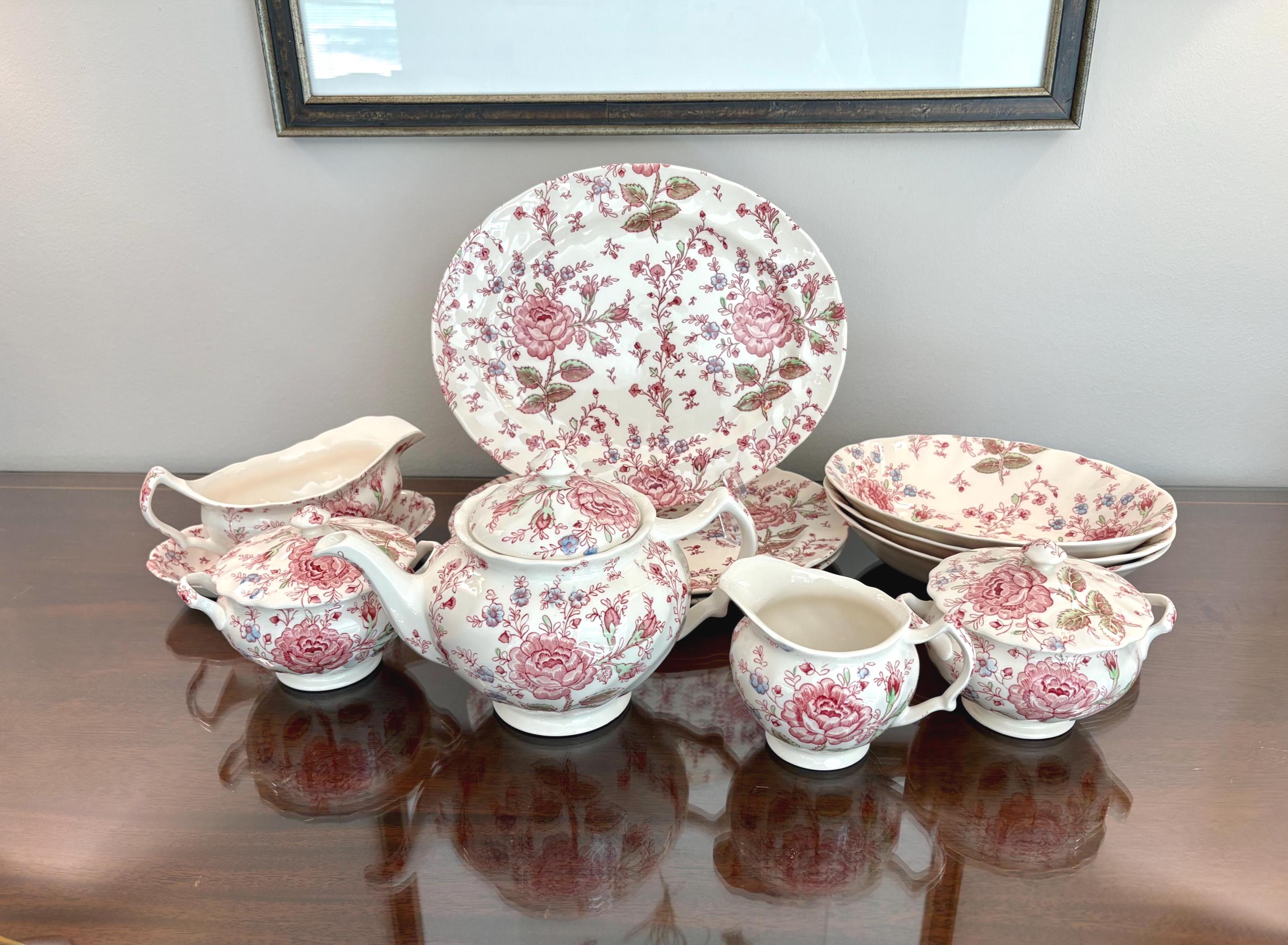 Rose Chintz Pink by Johnson Brothers: Made in England China - Etsy