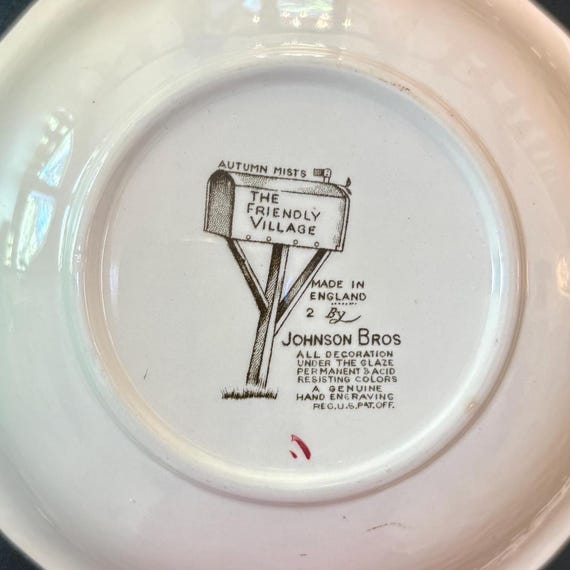 The Friendly Village by Johnson Brothers: Platter / Butter Dish