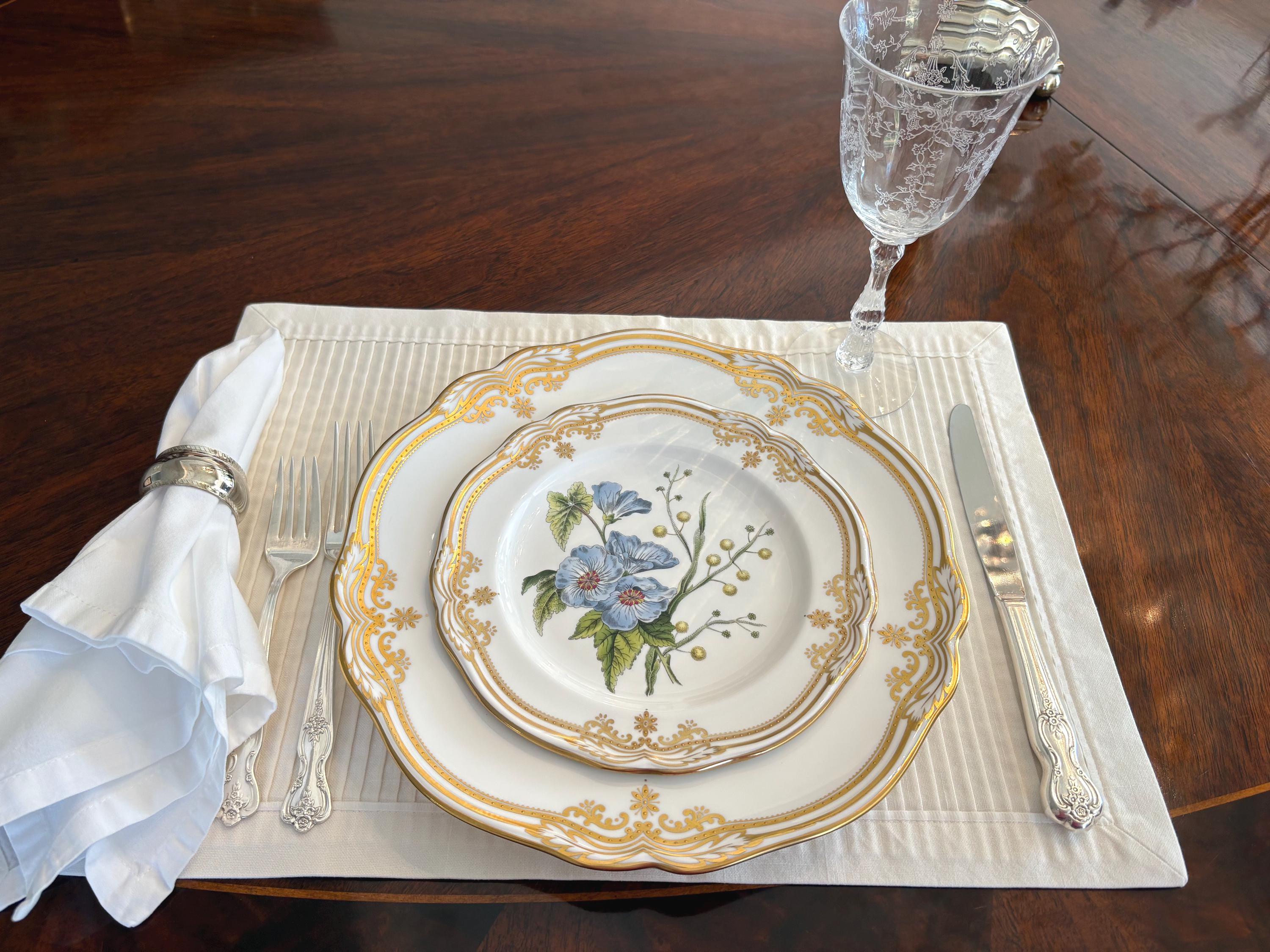 Stafford Flowers by Spode: Vintage English Bone China Plates