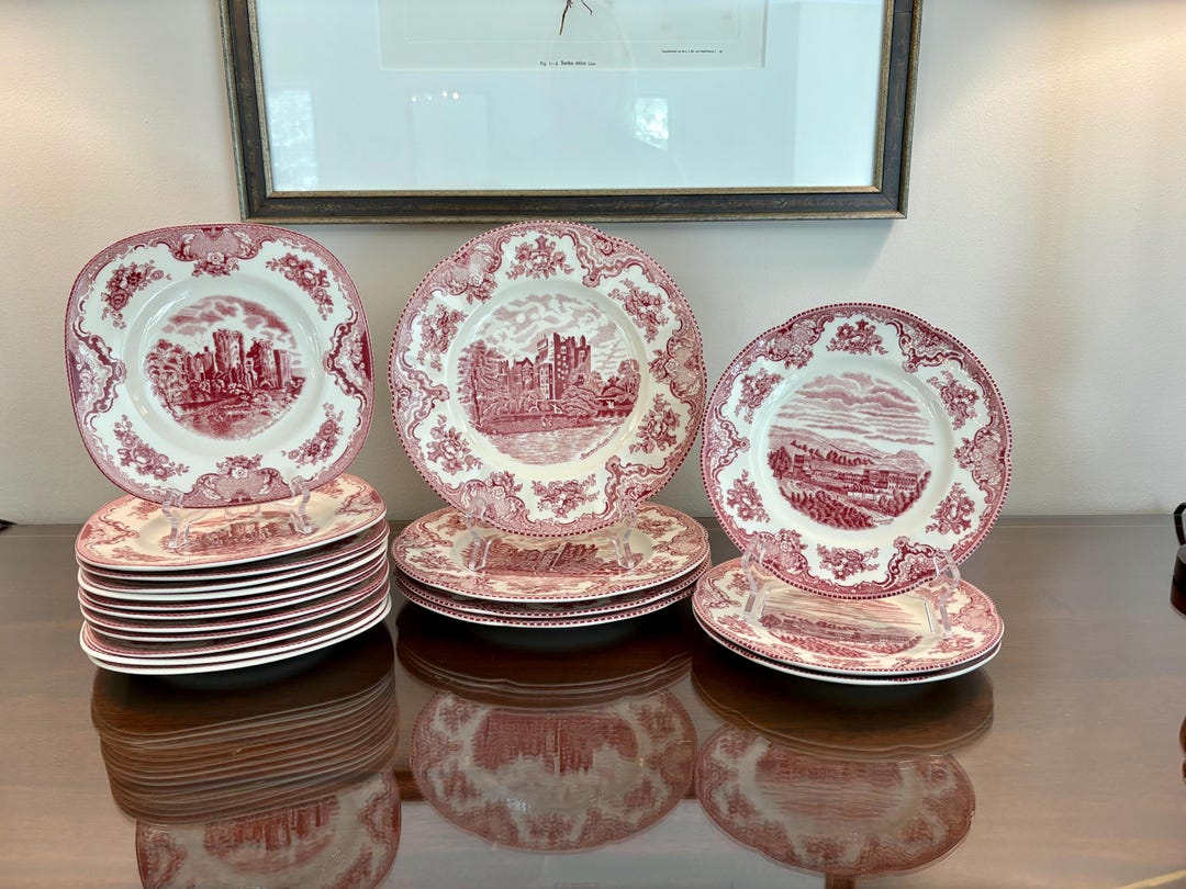 Old Britain Castles Pink by Johnson Brothers: Vintage Plates