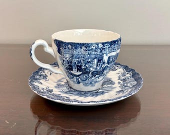 Coaching Scenes Blue by Johnson Brothers: Vintage English
