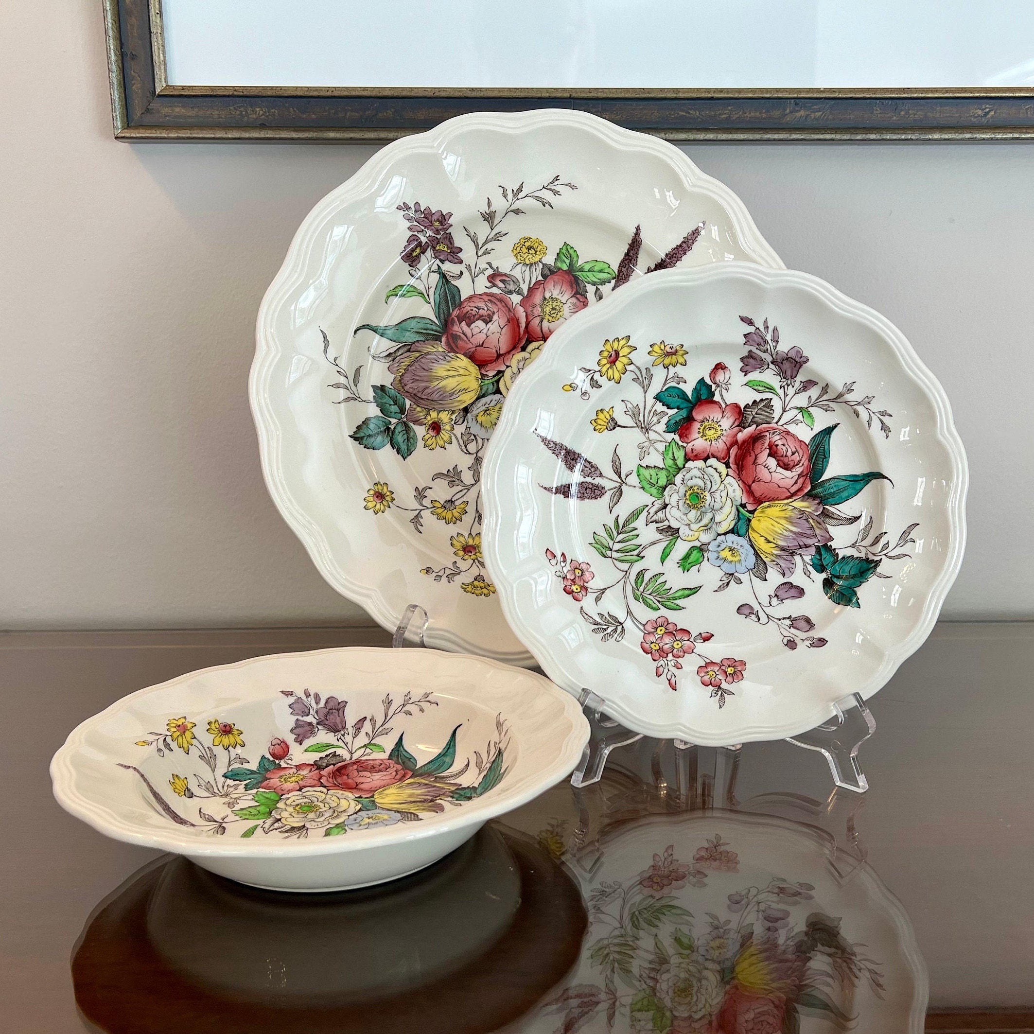 Vintage Spode Gainsborough Marlborough Dinnerware: Transferware