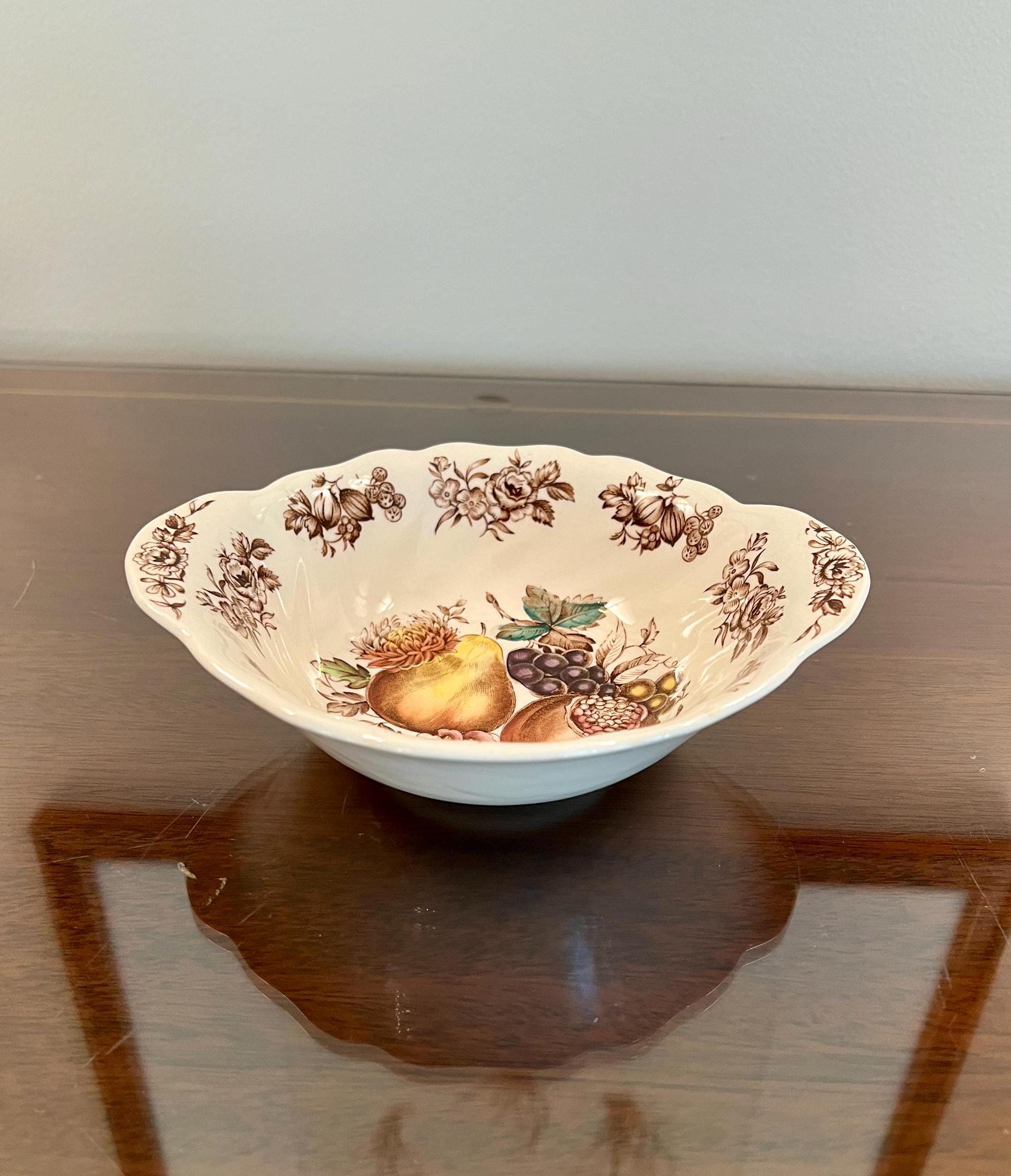 Johnson Brothers Harvest Windsor Fruit: Vintage Plates, Teacup and