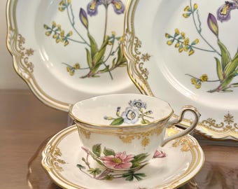 Stafford Flowers by Spode: Vintage English Bone China Plates - Etsy