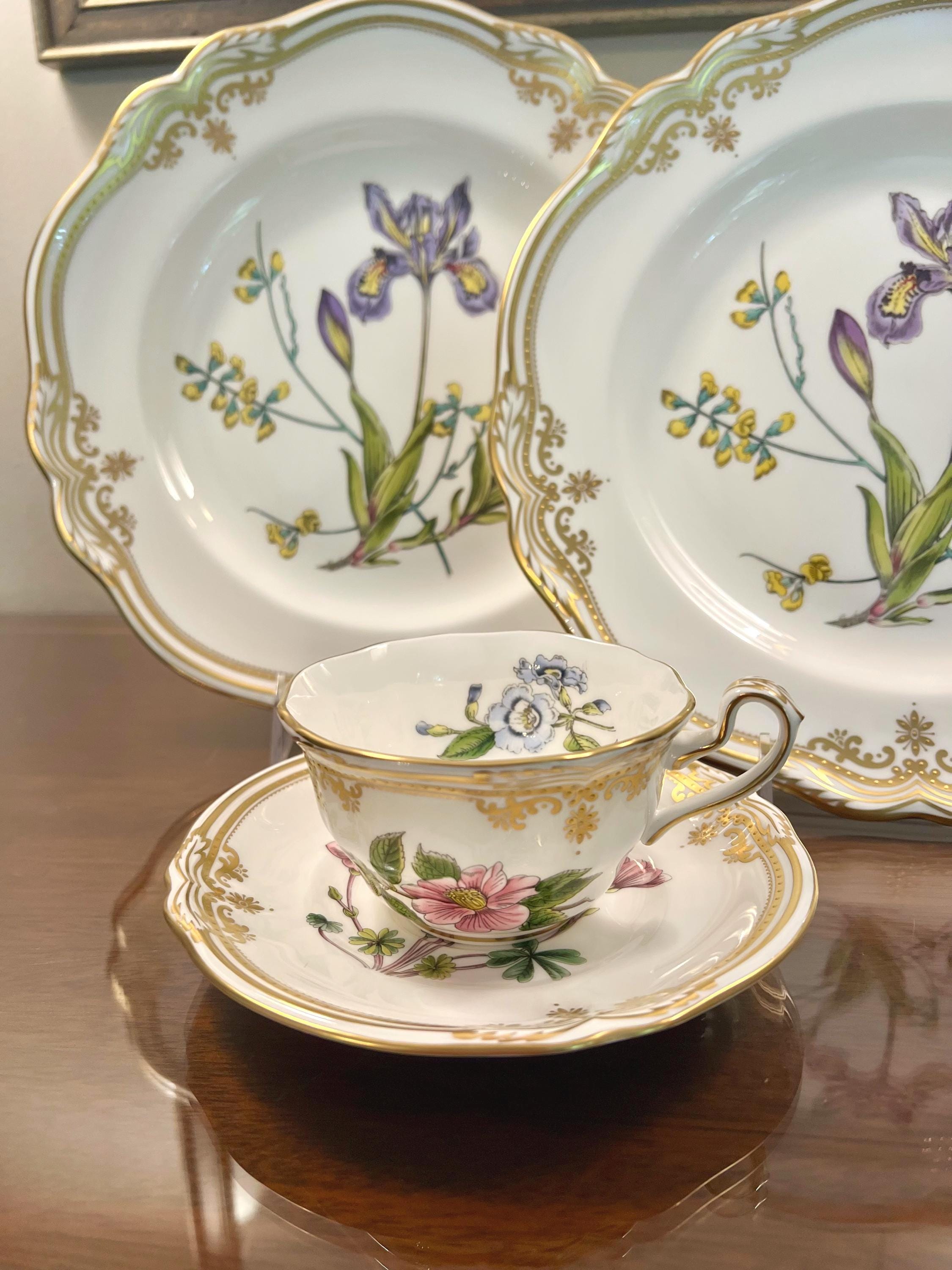 スポード　スタッフォードフラワー　チューリン Stafford Flowers by Spode: Vintage English Bone China Plates - Etsy