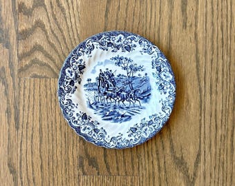 Coaching Scenes Blue by Johnson Brothers: Vintage English