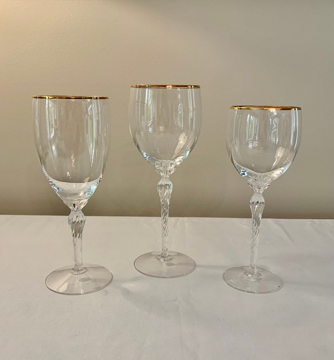 Monroe by Lenox gold Trim Stemware / Crystal / Drinking Etsy