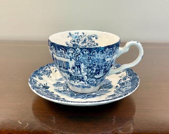 Coaching Scenes Blue by Johnson Brothers: Vintage English