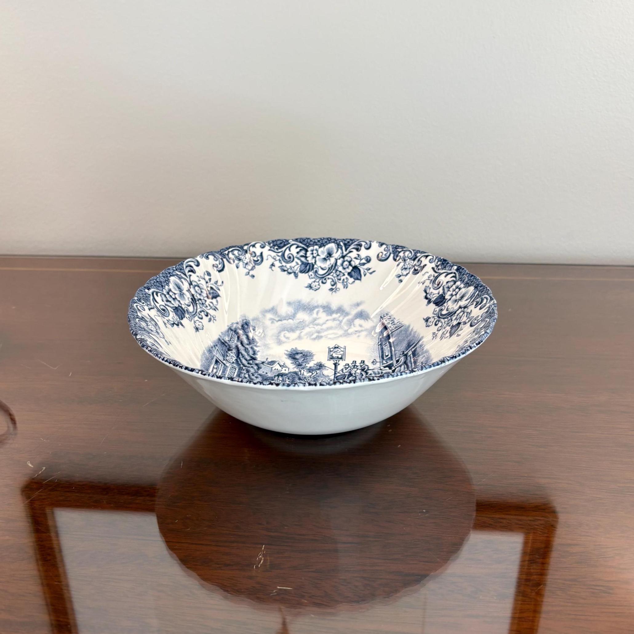 Coaching Scenes Blue by Johnson Brothers: Vintage Platters, Bowls