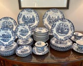 Coaching Scenes Blue by Johnson Brothers: Vintage English