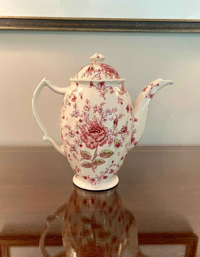 Rose Chintz Pink by Johnson Brothers / Made in England / Teapot